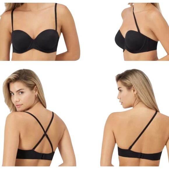 Maidenform Self Expressions Women's Stay Put Strapless Bra SE6990 - Black 40D - Picture 1 of 11